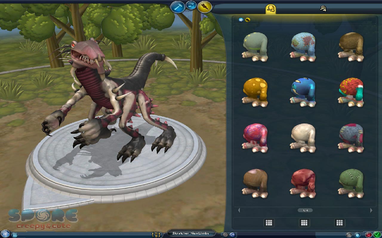 spore creepy and cute parts pack spore creepy and cute parts pack