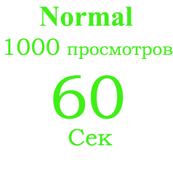 1000 просмотров по 60 сек