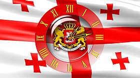 Clock Flag Georgia