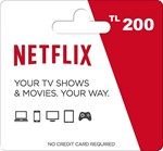 NETFLIX 200 TL ПОДАРОЧНАЯ КАРТА  (ТУРЦИЯ) 🇹🇷🇹🇷🇹🇷