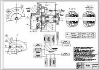 Сборочный чертёж водяного насоса ДВС+схема сборки, формат AutoCad