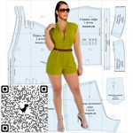 Pattern of female summer overalls in 4 sizes