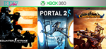 CS: Go / Portal 2 / CastleStorm | XBOX 360 | transfer