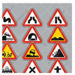 Дорожные знаки Украины – Предупреждающие, вектор