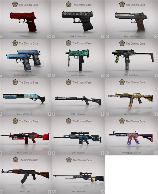 Случайное оружие из хромированного кейса CS GO
