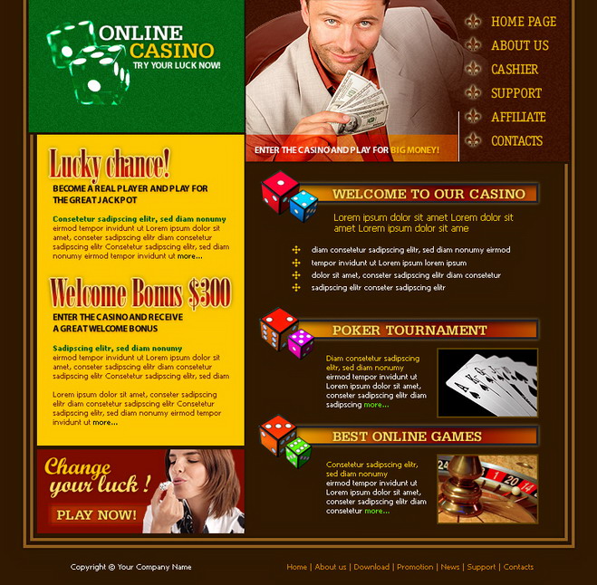 Website template (Casino)
