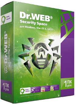 Dr.Web Security Space 1 год 1 ПК + 1 моб. REG FREE