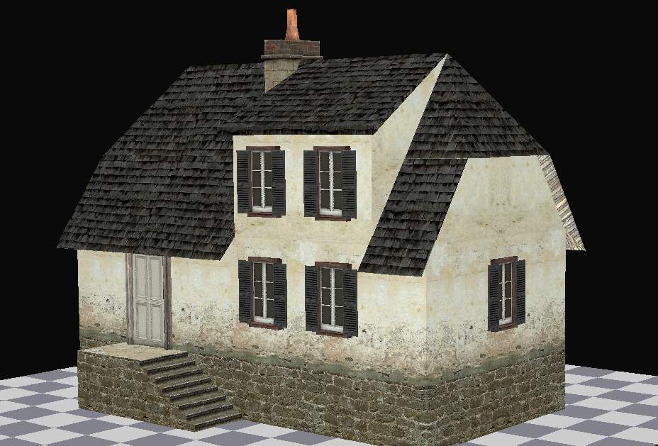 3D модель домика 2
