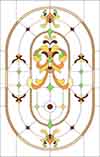 The pattern of stained glass for W-057