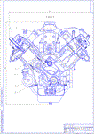 Чертеж Двигатель ЯМЗ-236