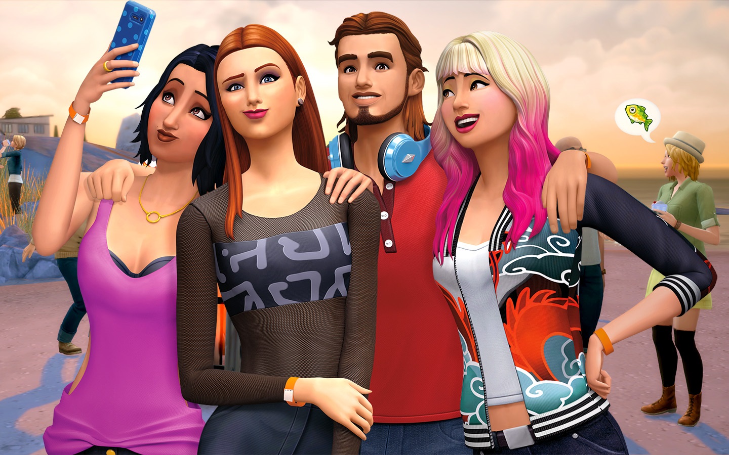 Last game sims. The SIMS 4. The SIMS 4. веселимся вместе. Симс 4 веселимся вместе персонажи. Симс 4 гендер пати.