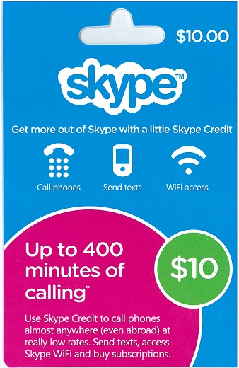 10 AUD Skype Card (  Карта 10 Австралийских Долларов )