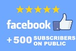 ✅👍 500 Subscribers to public FACEBOOK for Business ⭐