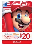 Nintendo eShop 20 USD (USA) 🕹️