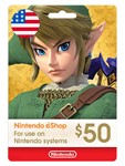 Nintendo eShop 50 USD (USA) 🕹️