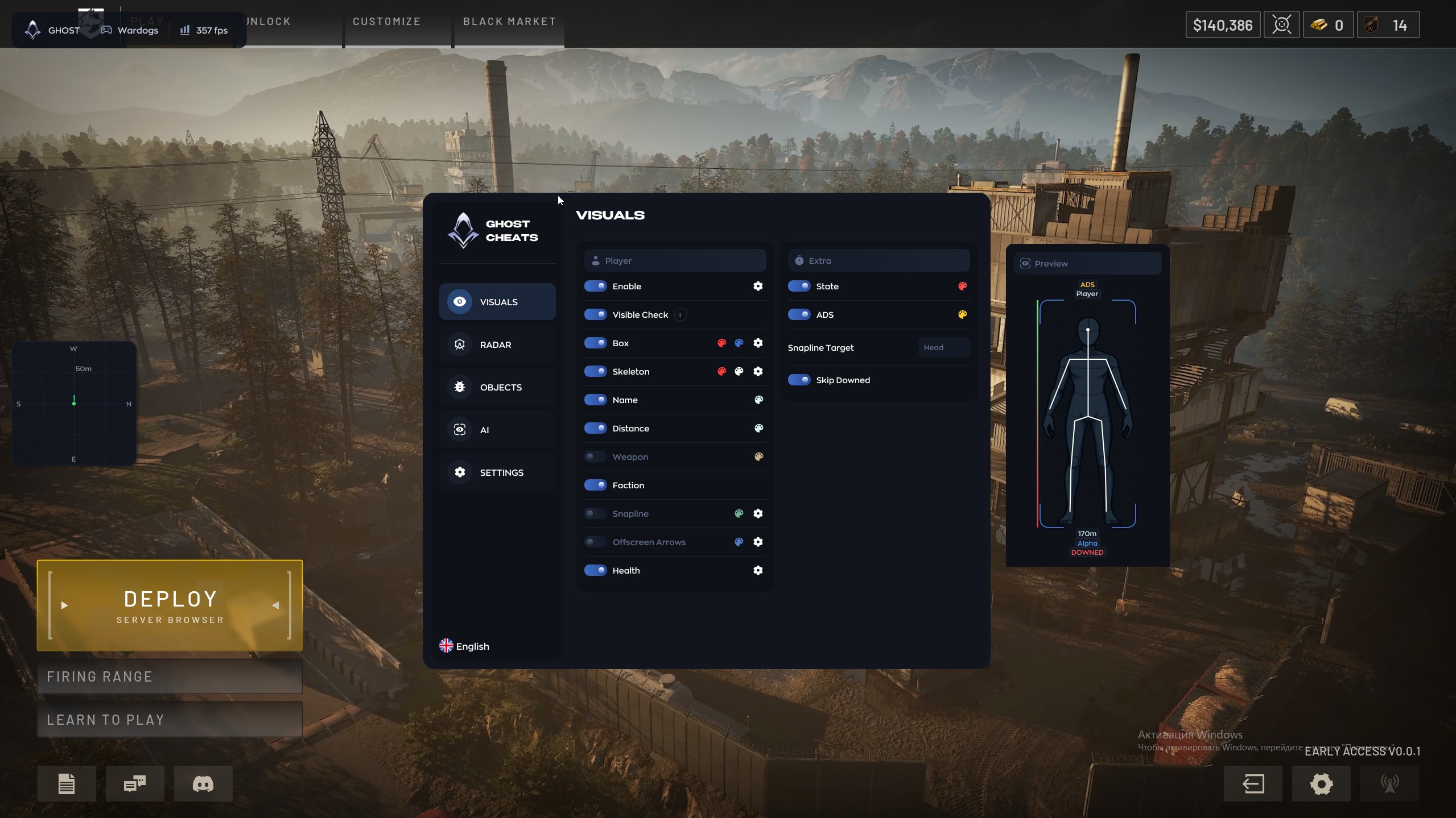Ghost WARDOGS ESP — Players, Loot, Vehicles and Radar photo 3