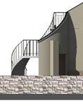 Полукруглая металлическая лестница (DWG)