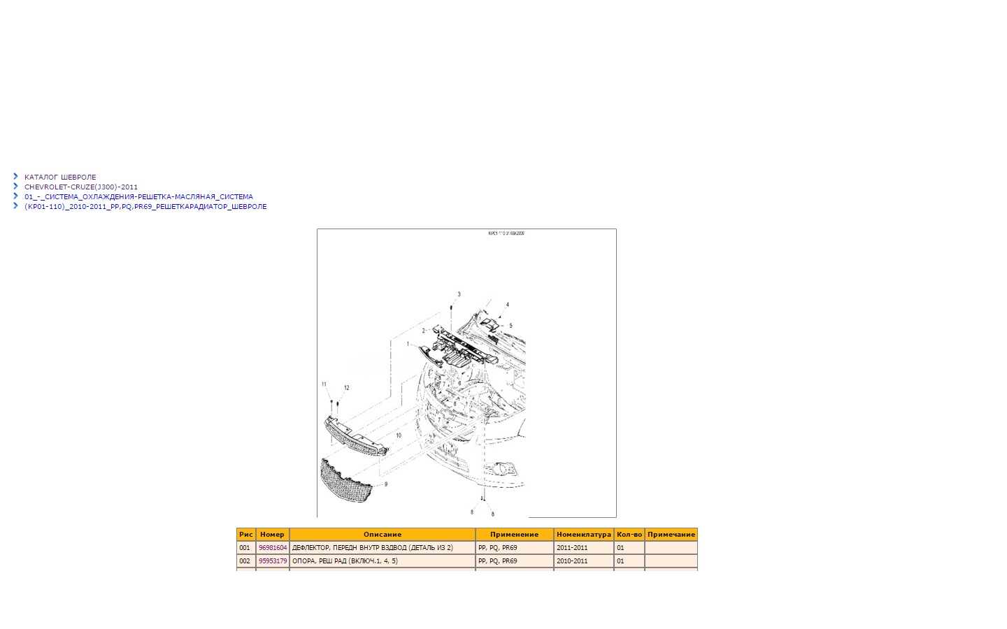 База SQL + скрипт EPC GM Chevrolet, каталог запчастей