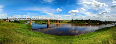 панорама железнодорожный мост