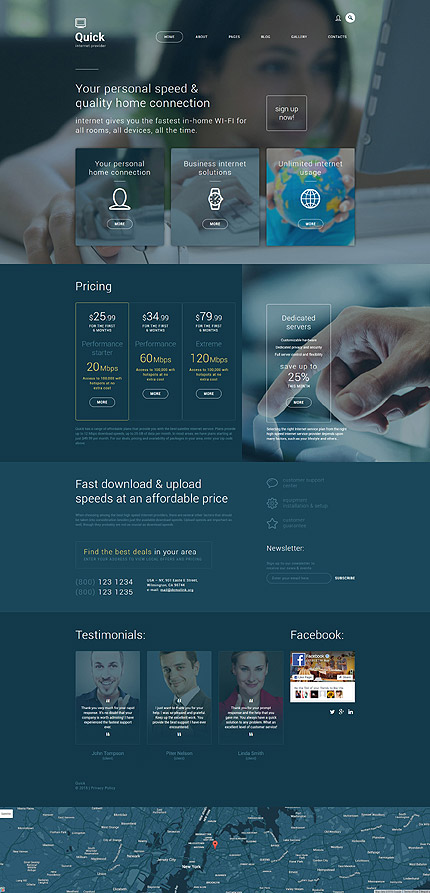 Шаблон Joomla Quick Internet Provider