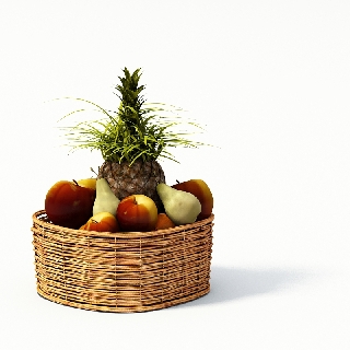 модель корзины с фруктами качественная