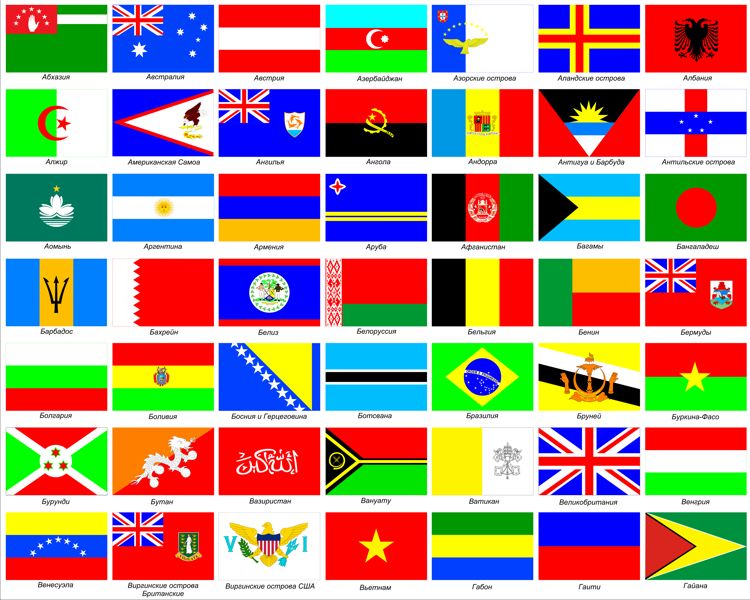 Buy Flags of states, territories, islands, both recognized and