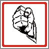 Sticker. Fist as a threat. Format .cdr