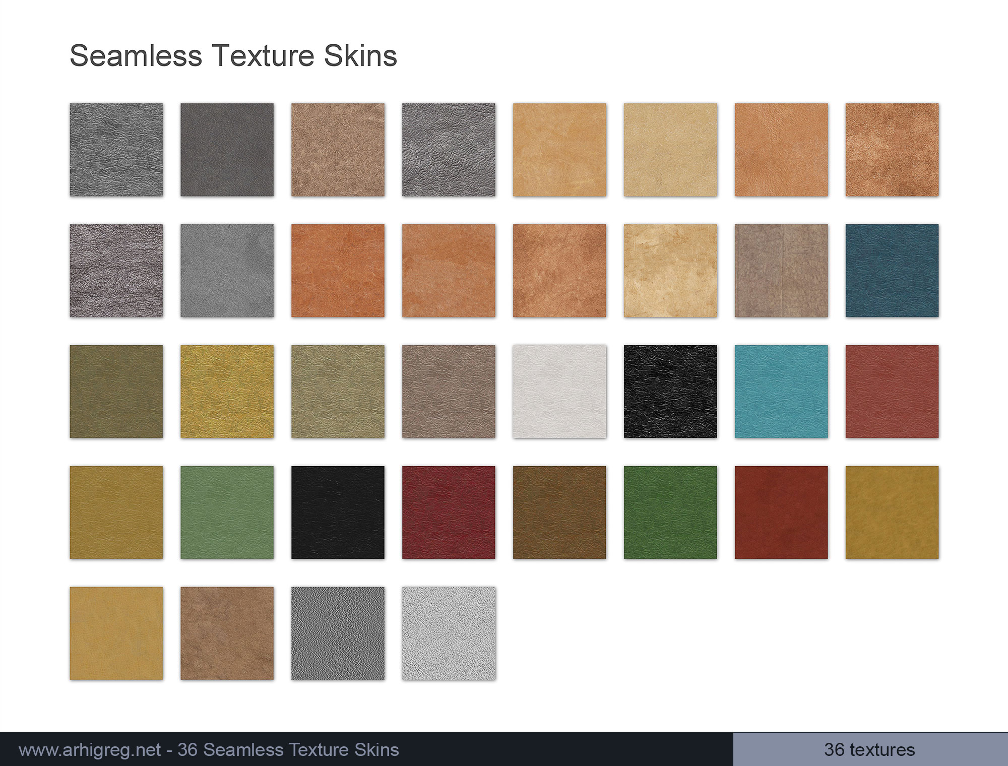 36 бесшовных текстур мебельной кожи