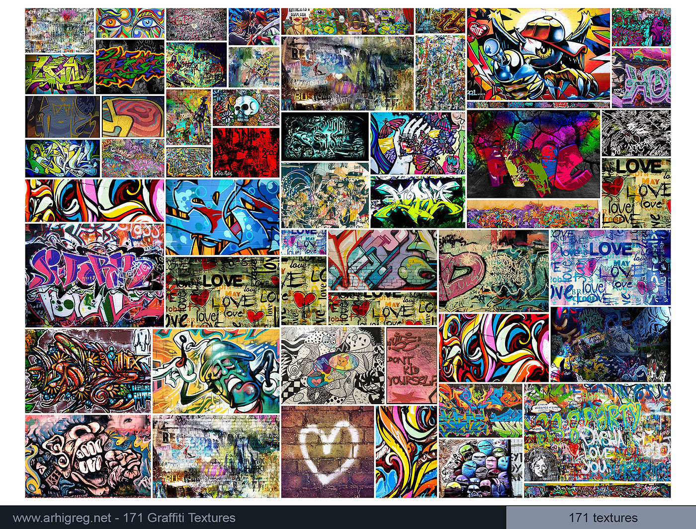 Граффити. Коллекция текстур граффити. 171 текстура