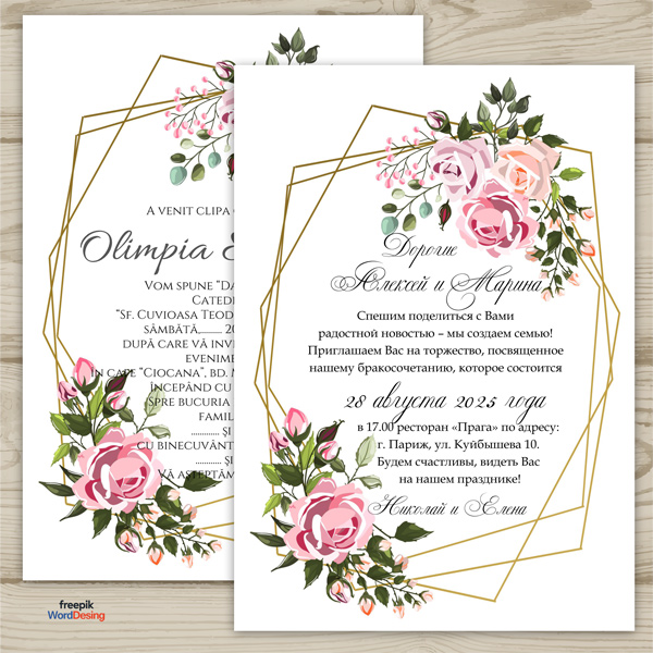 Invitation template for the wedding № 95