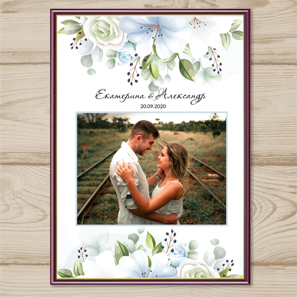 Photo frame template for wedding №8