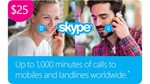 £25 27.69 USD Skype код - Redeem Skype.com