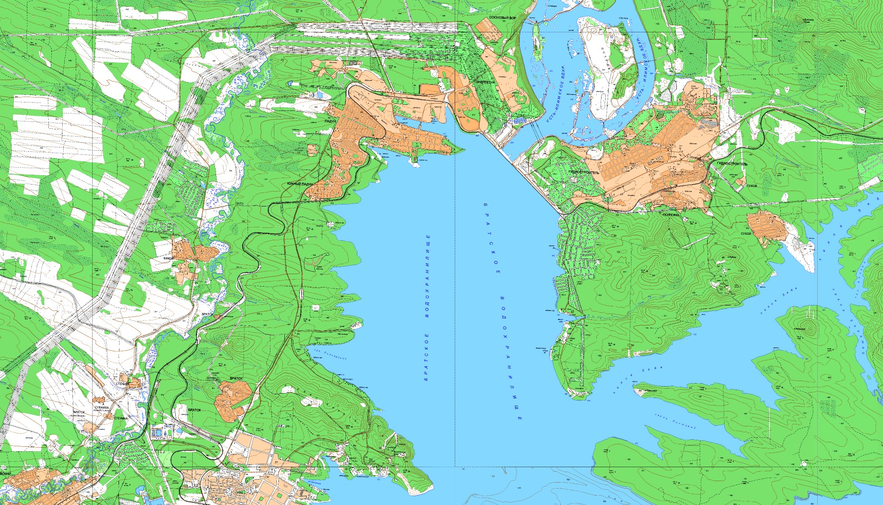 Map Bratsk District