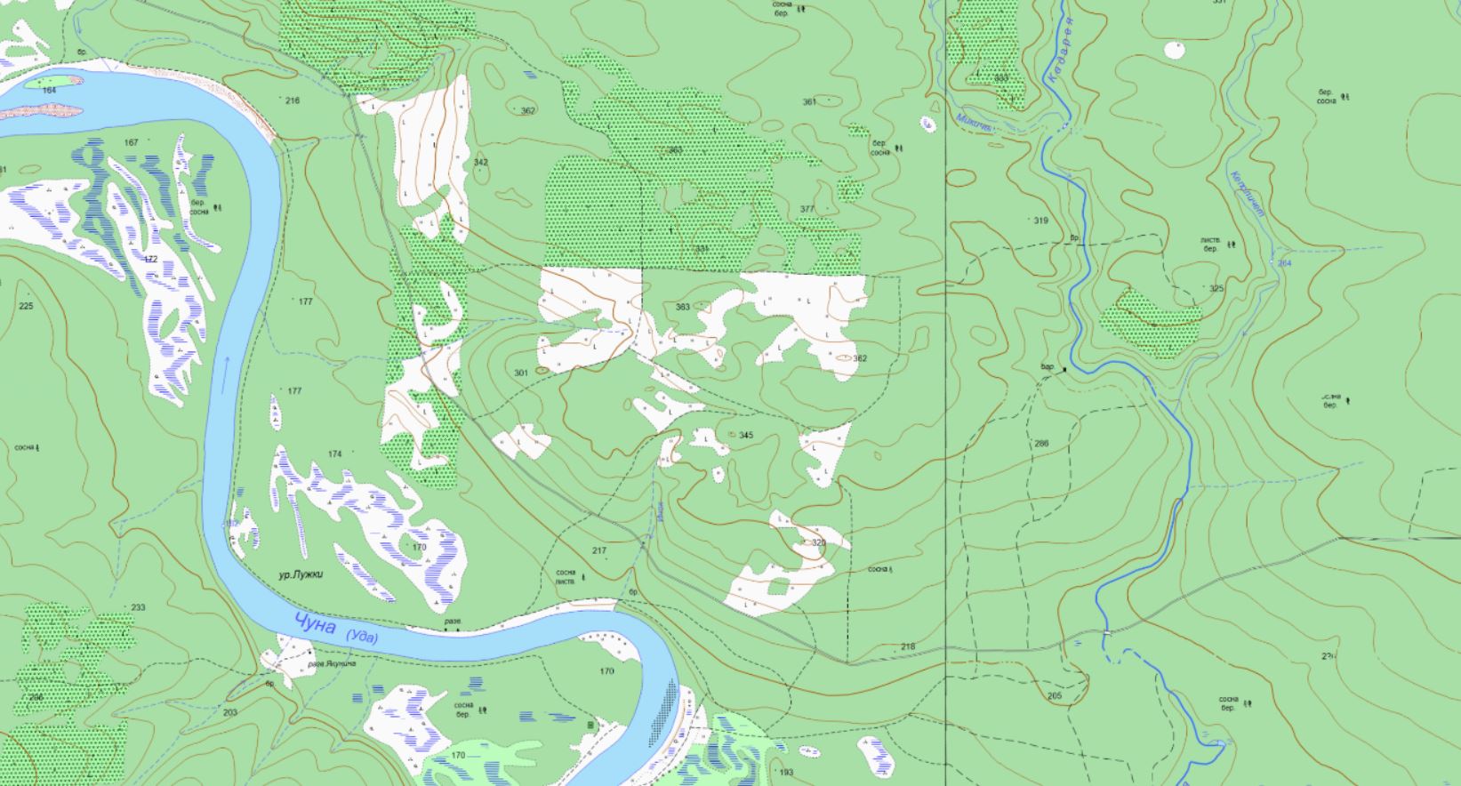 Карта реки бирюса и притоков тайшетского района