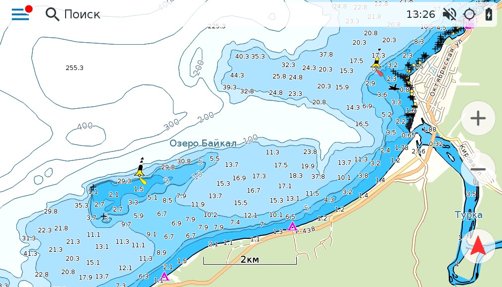 Карта глубин иркутского водохранилища подробная
