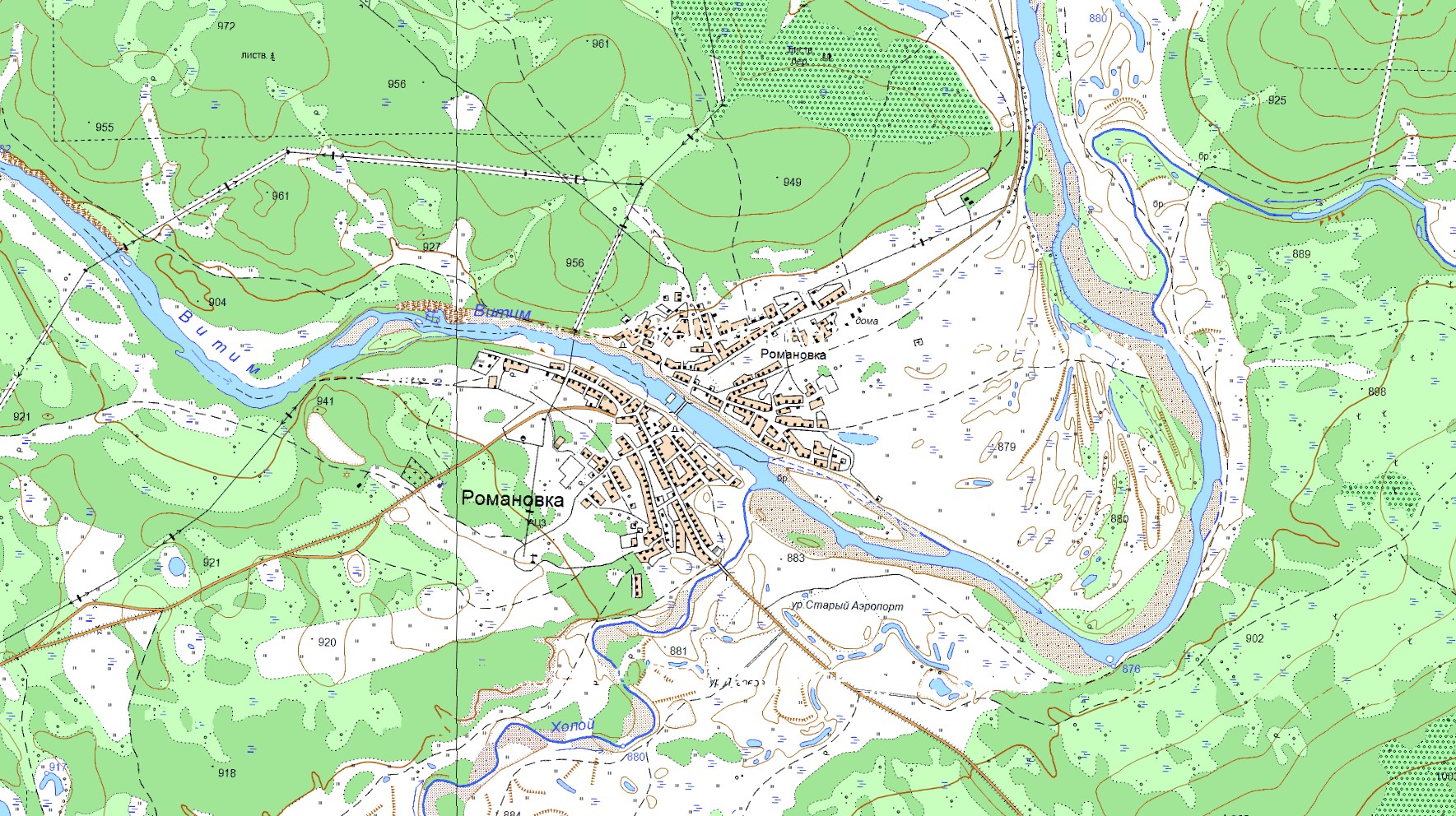 Топографическая карта бурятии