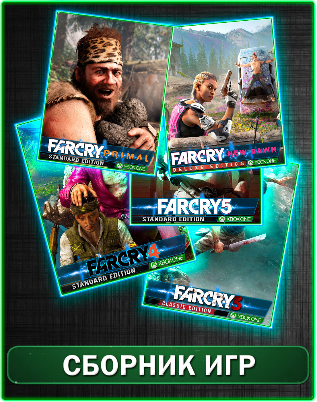 Far Cry 3 + 4 + 5 + Primal + New Dawn XBOX ONE