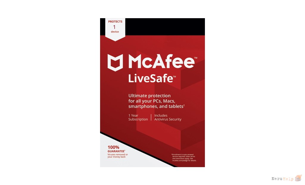 🔴 Mcafee Livesafe 1 Device 1 Year