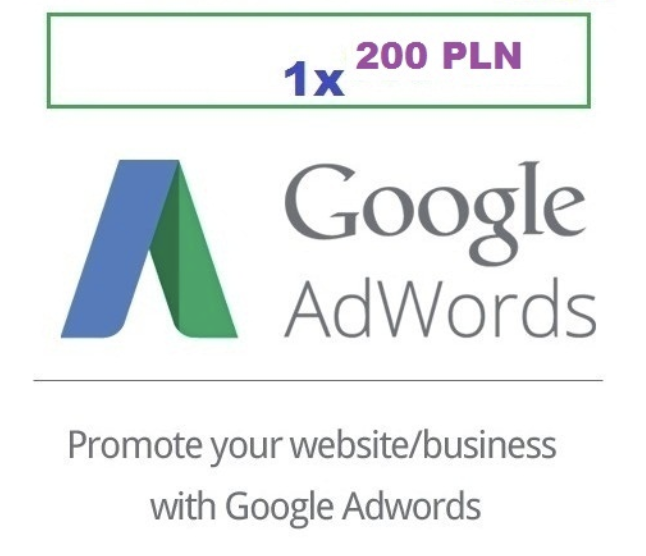 Coupon for  Google AdWords at 200 zl. POLAND