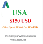 Promo $150/150$ in Google Ads coupon Adwords