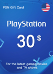 🔥Playstation Network PSN🔥 Gift Card 30$ - США Быстро