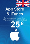 🍏iTunes & App Store 🍏Gift Card 25 GBP - UK Instant⚡