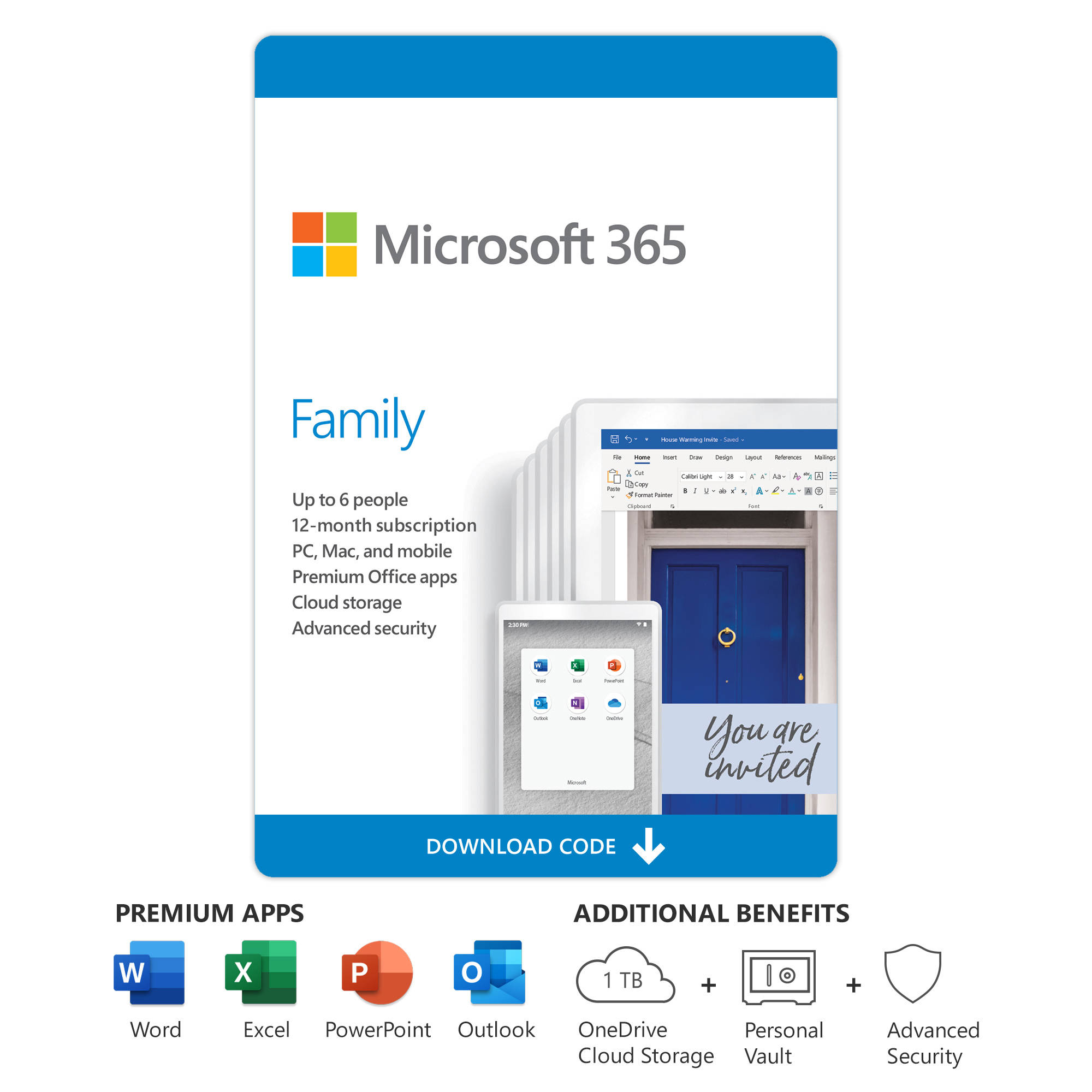 👑 Microsoft 365 𝗙𝗮𝗺𝗶𝗹𝘆 (1 year / 6 users)