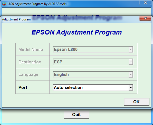 Adjustment program Epson L1800 (ESP)