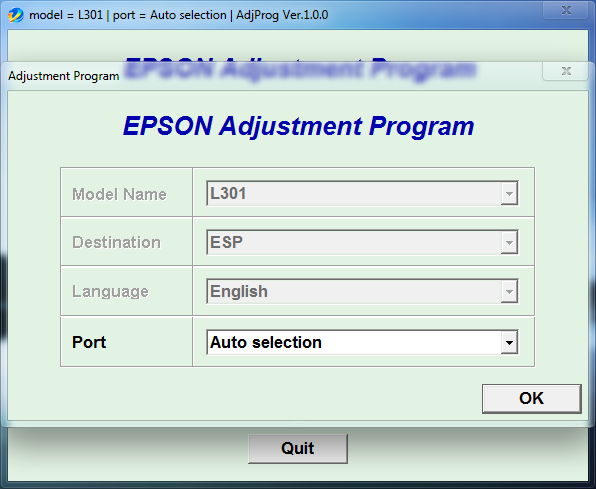 Adjustment program Epson L301 (ESP)