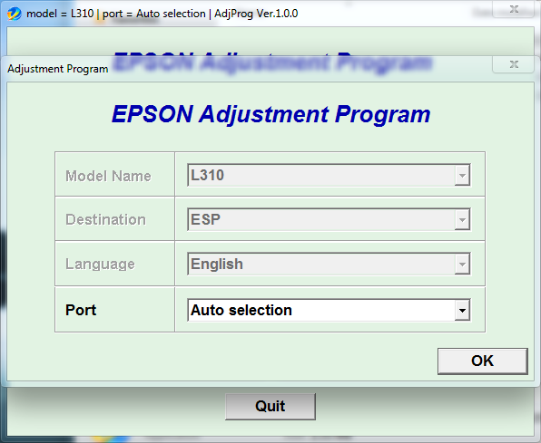 Adjustment program Epson L310 (ESP)