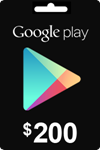 Google Play 200 USD Gift Card US