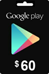Google Play 60 USD Gift Card US