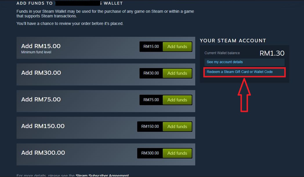 how to add to my steam wallet