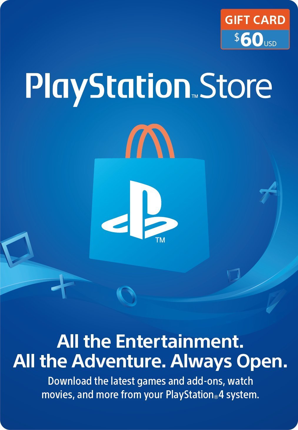 PSN 60$ PlayStation Network (USA) КАРТА ОПЛАТЫ купить ключ у JK-Games